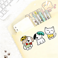 Bolsa de archivos de Pvc con estampado de animales, bolsa para documentos, bolsa de almacenamiento de plástico impermeable, suministros para estudiantes de oficina y escuela
