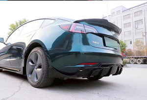 Spoiler diffuseur arrière en Fiber de carbone, pare-chocs avant, lèvre, garniture de caméra, kit de carrosserie, Fiber de carbone pour Tesla modèle <span class=keywords><strong>3</strong></span> - Product Image 5