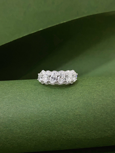 Anillo de Diamantes Naturales Reales de Oro Blanco de 18K LUOWEND para Mujer - Product Image 2