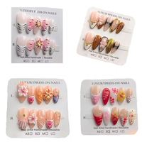 Uñas Acrílicas de Lujo Hechas a Mano, Uñas Postizas de Alta Calidad, Elegantes y Modernas para los Dedos