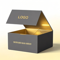 Boîte cadeau personnalisée de luxe A3 A4 A5 profonde en papier carton pliable magnétique avec rabat emballage magnétique avec fermetures magnétiques