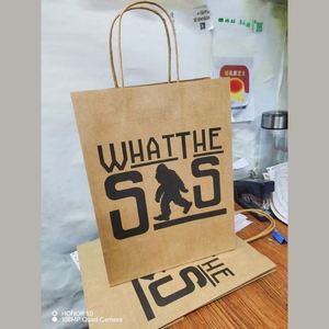 Luxury Biodegradable Kraft Brown Paper <b>Craft</b> <b>Bag</b> Square Bottom Khaki Restaurant Go Packaging for Supermarket Customizable Logo - Product Image 1