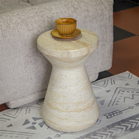 Table basse moderne en ciment de magnésie durable pour appartement et usage hospitalier