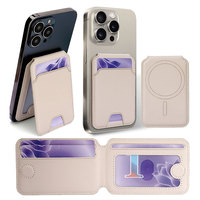 Porte-cartes magnétique professionnel en cuir PU avec support, plusieurs emplacements pour cartes, portefeuille pour cartes de crédit, universel, personnalisable OEM