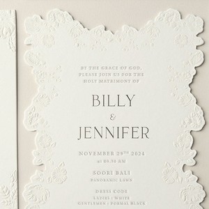 Tarjetas de Invitación de Papel para Bodas y Cumpleaños de Alta Gama Francesas - Product Image 4