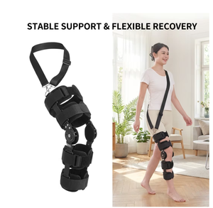Ginocchiera Regolabile con Supporto a Cerniera e Controllo ROM, Stabilizzatore Traspirante in Neoprene per Sport e Recupero da Infortuni - Product Image 2