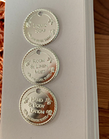 Étiquette métallique 3D OEM pour bouteille de savon, emblème or/argent, chaîne à billes, décoration 3D pour bouteille, étiquette logo métallique personnalisée