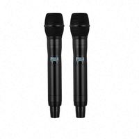 Microphone sans fil professionnel DAYMIC UHF 300M longue portée True Diversity Goose à double canal pour réunions avec fonction hôte