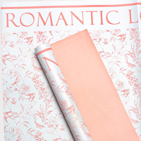 Emballage cadeau pour bouquet de la Saint-Valentin, 20 feuilles de papier d'emballage pour bouquet de fleurs, emballage floral coréen romantique, matériaux d'emballage pour bouquets floraux