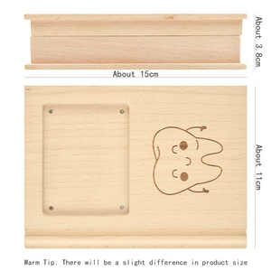 Tùy Chỉnh Nhỏ Hộp Gỗ Với Nắp Có Bản Lề Bằng Gỗ Lưu Niệm Hộp Cho Bé Giữ Răng Cuốn Sách Hình Dạng Bé Răng Hộp Với Khung Ảnh - Product Image 3