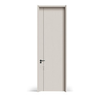 Porte intérieure moderne en contreplaqué fini, design Shaker en PVC blanc, isolation phonique, étanche