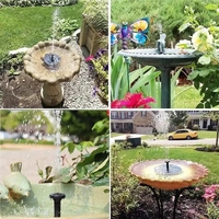 Mini pompe solaire de fontaine de bain d'oiseau avec 6 buses pompe à eau solaire pour étangs de jardin piscine aquarium extérieur et aquarium
