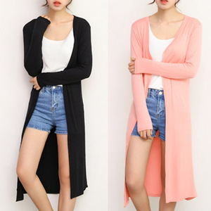 Été Automne <span class=keywords><strong>Femme</strong></span> Pull en coton Cardigans à manches longues Femmes Manteau décontracté Femmes <span class=keywords><strong>Cardigan</strong></span> <span class=keywords><strong>long</strong></span> - Product Image 3