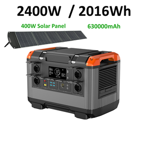 สถานีไฟฟ้าพกพาความปลอดภัยสูง 2400W 2016Wh LiFePO4 ระบบสำรองไฟฟ้าคลื่นไซน์บริสุทธิ์ เครื่องกำเนิดพลังงานแสงอาทิตย์สำหรับบ้าน แคมป์ปิ้ง และกิจกรรมกลางแจ้ง - Product Image 2