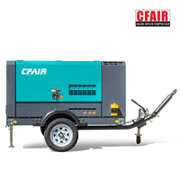 Compresseur d'air rotatif mobile de défilement de vis de moteur diesel de CFAIR 50kw 185cfm 5 M3/Min-7bar