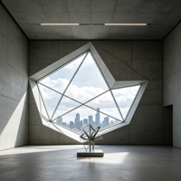Ventanas Arqueadas de Vidrio Templado a Prueba de Explosiones, Ventanas Fijas de Diamante para Cafetería, Balcón, Decoración Artística Personalizada, Ventanas de Aleación de Aluminio