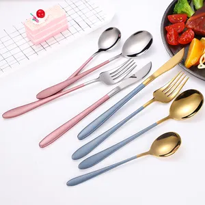 4pcs金属叉刀勺定制餐具餐具不锈钢餐具套装4件