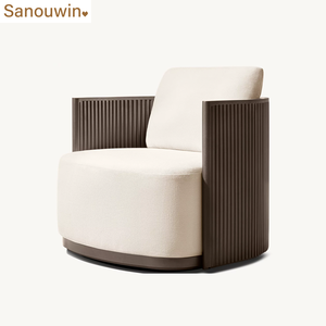 Modernes Aluminium-Sofa garnitur im Luxus stil Robustes Aluminiumrahmen-Streifen design für Wohn hotels Gardens Warehouses Ess bereiche - Product Image 2