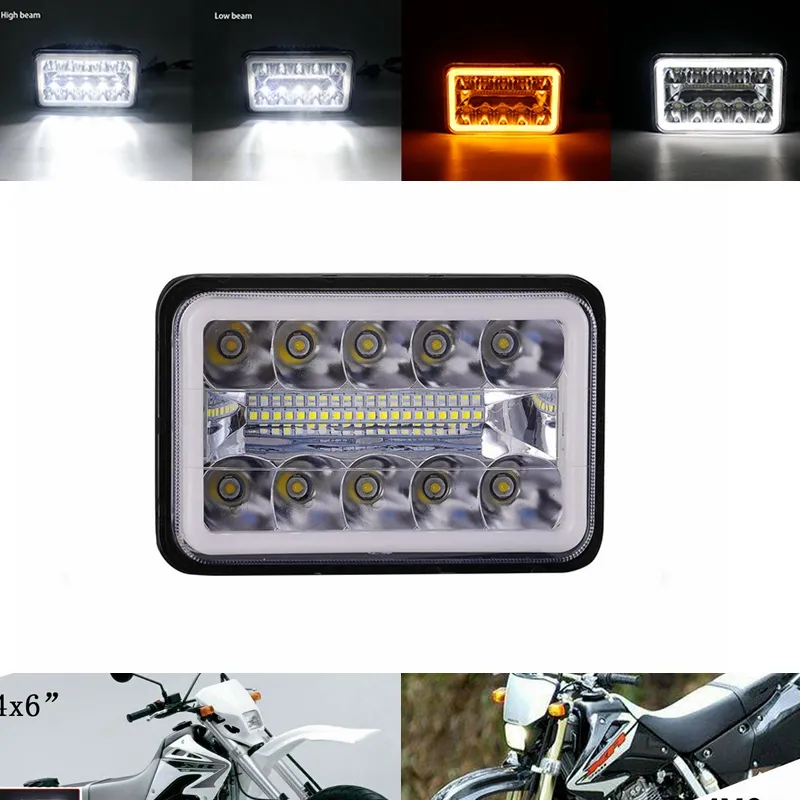 4x6 "LED נהיגה אור משאית led פנס נהיגה אור זווית עיני DRL h4 תקע 12v פנס עבור פורד לkenworth