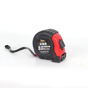 Ruban à mesurer de haute qualité de 16 pieds (5 m) rouge avec logo personnalisé, <span class=keywords><strong>mesure</strong></span> en pieds, système métrique impérial, ruban à mesurer magnétique - Product Image 1