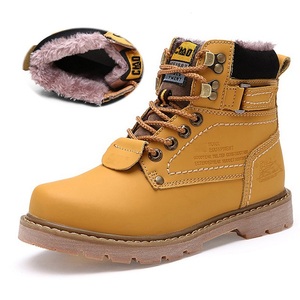 Zapatos de Seguridad con Puntera de Acero de Cuero Genuino para Hombre, Estilo Británico, Antideslizantes, Botas de Seguridad Industriales de Goma para Invierno/Primavera - Product Image 1