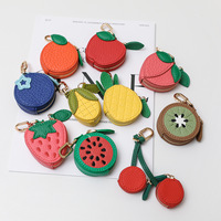 Dompet Koin Lucu dari Kulit PU Tianxin Ramah Lingkungan dan Tahan Lama, Dompet & Gantungan Kunci Bentuk Buah Stroberi Lemon Apel