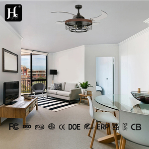 Ventilateur de plafond télescopique sans pales, design industriel, à économie d'énergie, moteur DC. - Product Image 3