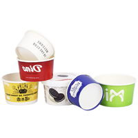 Gobelets et bols en papier jetables écologiques à paroi simple personnalisés pour yaourts, desserts et glaces – 3oz/4oz/5oz/8oz-32oz