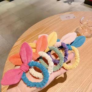 Cute Rabbit Ear Scrunchies para niños Ear Dot Hair Ties C Tie Twist Bow Wire Girls Hair Band para niños - Product Image 5