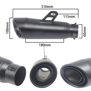 Silencieux d'Échappement de <span class=keywords><strong>Moto</strong></span> en Acier de 60mm de Diamètre Projet de Course pour Scooter de Sport - Product Image 6
