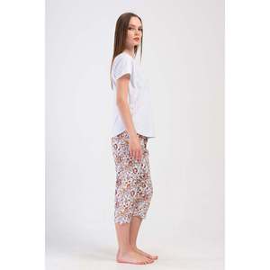 Conjunto de Pantalones Capri KADIN P.SUPREM O YAKA KISA KOL ETEGI OVAL - Gris Melange - Gris Melange - Product Image 2