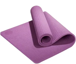 Sansd Home Gym Exercise Anti Slip Yoga Mat Tpe Custom Print Logo Yoga Mat Wholesale Price 4/6/8mm Fitness Mat