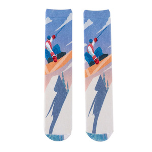 Chaussettes <span class=keywords><strong>de</strong></span> <span class=keywords><strong>ski</strong></span> <span class=keywords><strong>de</strong></span> snowboard chaudes d'hiver en vrac Chaussettes <span class=keywords><strong>de</strong></span> sport <span class=keywords><strong>de</strong></span> neige d'équipage Conceptions amusantes Crazy Funny Cool Motif <span class=keywords><strong>de</strong></span> nouveauté d'impression 3D - Product Image 2