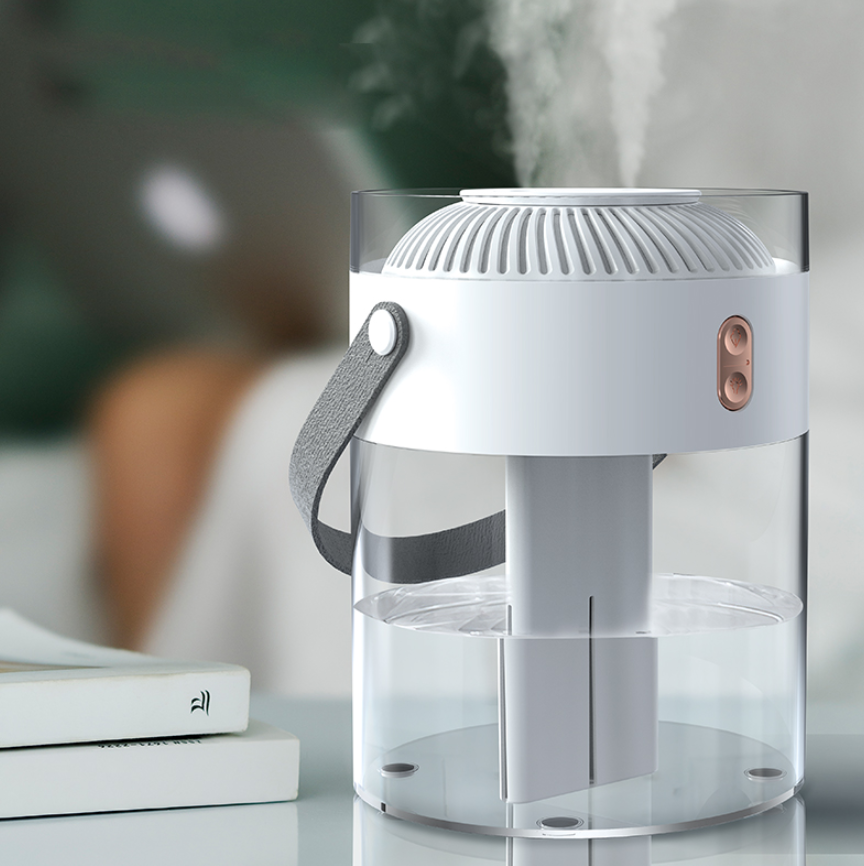 Unique Large Capacity 2.6L Dual Spray Humidifier Home Humidifier Ambient Light Portable Mute Battery Rechargeable Humidifier