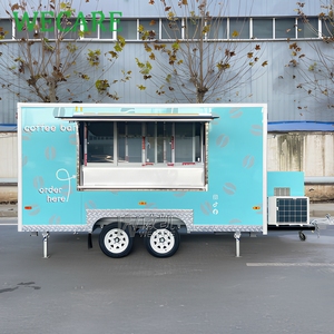 WECARE Carritos de Comida, Camión de Comida Cuadrado, Camión de Hot Dogs y Pizza, <span class=keywords><strong>Restaurante</strong></span> Móvil, Barra de Jugos, Remolque de Comida Totalmente Equipado - Product Image 1