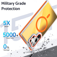 Coque de Téléphone Antichoc Magnétique à Charge Sans Fil avec Support Appareil Photo, Design Caméléon, Pour Samsung S24 Ultra, S24+ et Autres Séries
