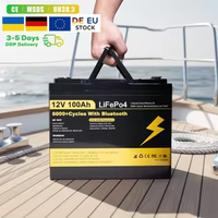 Batterie LiFePO4 12V 24V 48V 100Ah 200Ah 300Ah 400Ah avec BMS intelligent pour solaire, camping-car, bateau - Stock UE Pologne