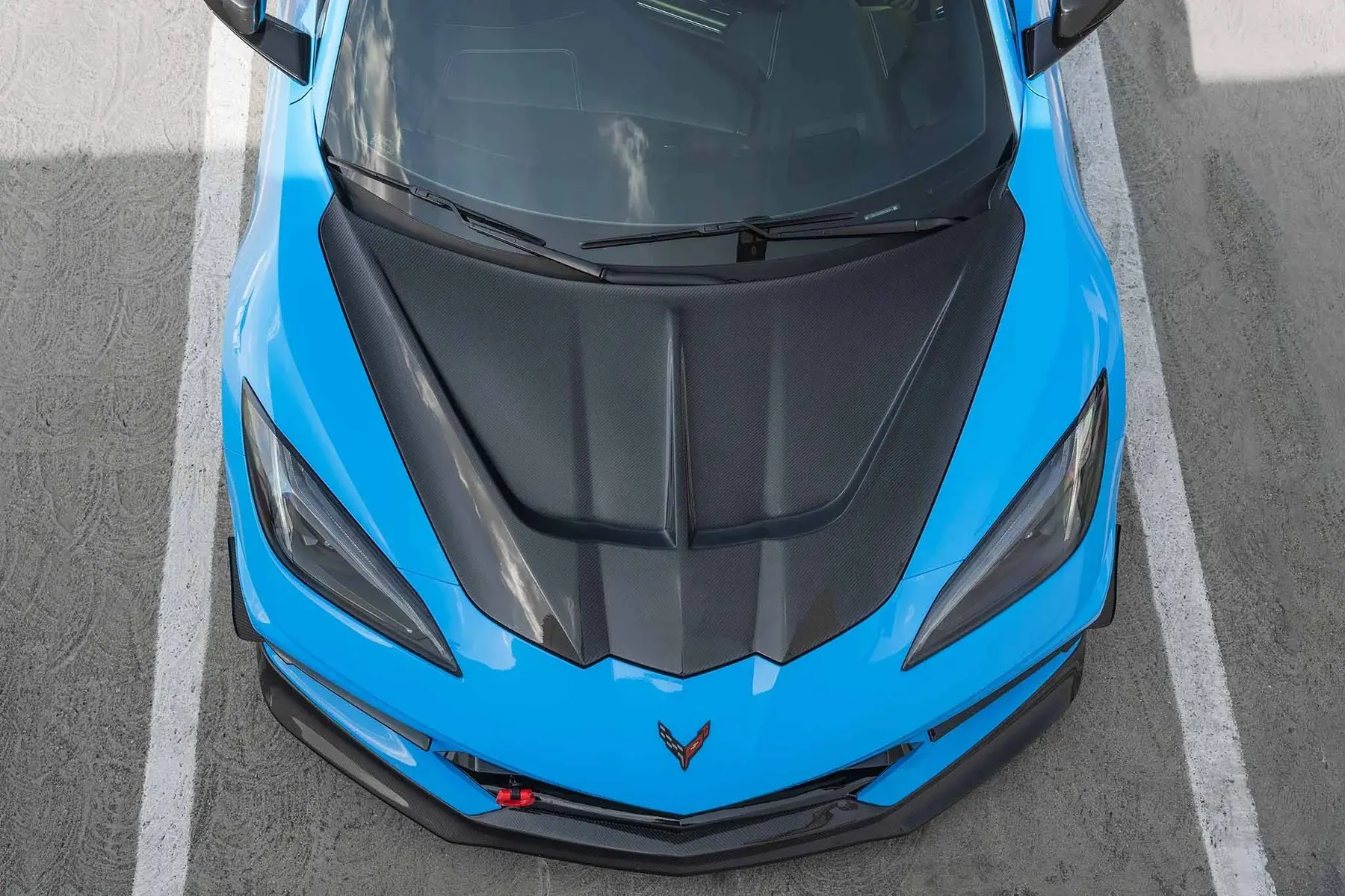 Carbon Fiber Front Hood For Chevrolet Corvette C8 ST Style Bonnet