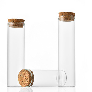 Botella de Vidrio Transparente Pequeña de 30 mm de Diámetro con Boca Recta, Frasco Vacío para Subenvasado, Botella de los Deseos con Tapón de Corcho - Product Image 4