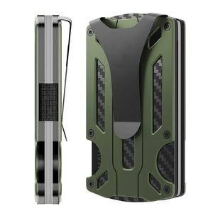 Custom Aluminum Alloy RFID Blocking Slim Credit Card Holder Metal <strong>Wallets</strong> for Men - Product Image 2