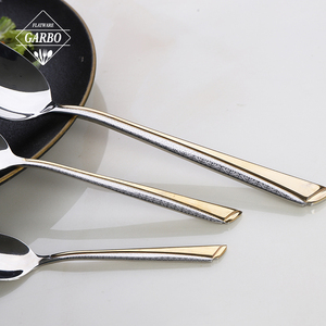 Cubiertos de acero inoxidable con mango dorado con tenedor para cena, cuchara de diente para cena, cuchara de té, juego de cubiertos dorados - Product Image 6