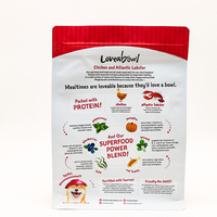 Sac d'emballage alimentaire recyclable à fermeture éclair impression gravure OEM personnalisée pour chien de compagnie