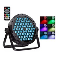 Projecteur LED RGB 3-en-1 60W avec télécommande sans fil pour DJ, éclairage de scène, bars et spectacles de mariage