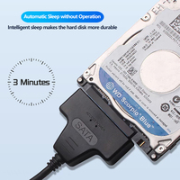 Cable Adaptador VONN USB3.0 a SATA con Velocidad de 5Gbps para HDD/SSD de 2.5/3.5 Pulgadas, Compatible con Alimentación de 12V CC para Windows