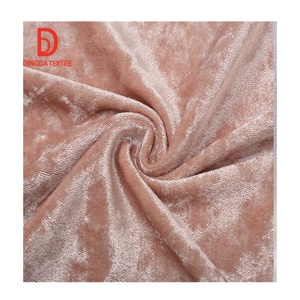 Fabricants de vêtements de maison en velours pressé à la glace sur mesure tissu de cristal et de diamant tissu de canapé en velours écrasé - Product Image 1
