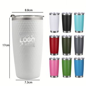 Custom logo 20oz Father Leak-proof Cover Travel <b>Coffee</b> Mug Gift Stainless Steel Vacuum Insulated 20 oz Golf Ball Tumbler - Product Image 2