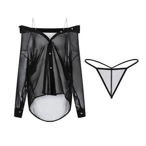 Chemise de nuit transparente sexy et tentatrice avec chaîne de diamants, lingerie et <span class=keywords><strong>string</strong></span> pour <span class=keywords><strong>femme</strong></span> - Product Image 6
