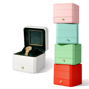 Boîte à bijoux en cuir PU, boîte à bijoux en cuir, étui à bijoux, boîte de rangement - Product Image 2