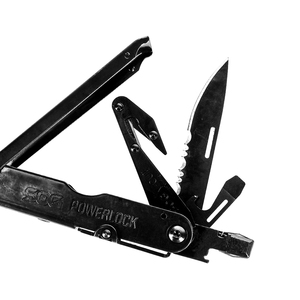 Multi-<span class=keywords><strong>outil</strong></span> compact professionnel SOG PowerLock avec scie à couteau V-Cutter pour réparation de survie en camping-Pince (B63N-CP), oxyde noir - Product Image 4