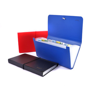 Foska bán buôn văn phòng phẩm Nhà cung cấp kiểm tra hóa đơn biên lai tổ chức 3 màu sắc bền nhựa 13 túi mở rộng các tập tin nhỏ - Product Image 1